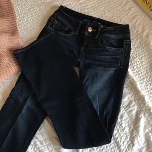 Low rise bootcut jeans